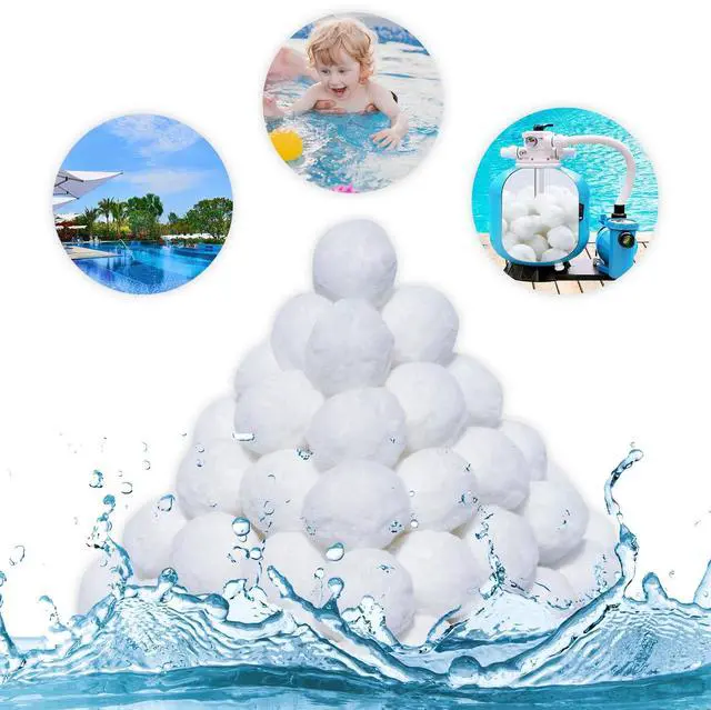 Main image of 1.54 Lbs Pool Filter Balls, Eco-Friendly Filter Balls for Swimming Pool Sand Filters, Lightweight and Reusable Fiber Ball, Replace 50 lbs Pool Filter Sand (1.54, Pounds)