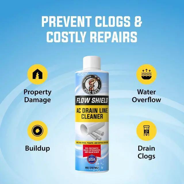 Alt view image 2 of 7 - AC Drain Line Cleaner | Prevent Buildup and Overflow | 8oz - Up to 3 Months of Protection | Fast Acting & Long Lasting Bio-Enzymatic Formula