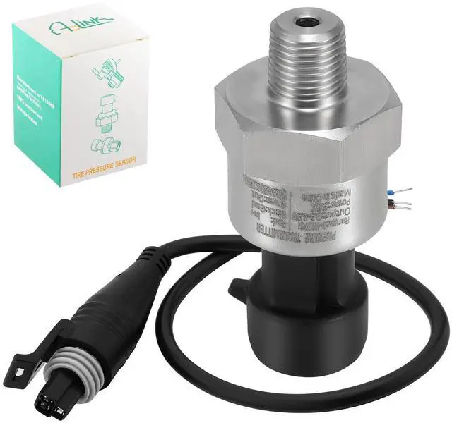 Main image of 500 PSI Pressure Transducer Sender Sensor with 1/8" -27 NPT 316 Stainless Steel Thread and Harness Connector for Oil Fuel Air Water Pressure