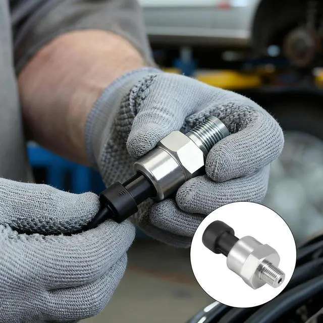 Alt view image 6 of 6 - 500 PSI Pressure Transducer Sender Sensor with 1/8" -27 NPT 316 Stainless Steel Thread and Harness Connector for Oil Fuel Air Water Pressure