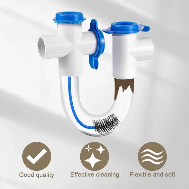Alt view image 4 of 7 - 16-Inch Flexible AC Drain Line Cleaning Brush, 5-Pack, for Condensate P-Trap and HVAC Systems, Blue