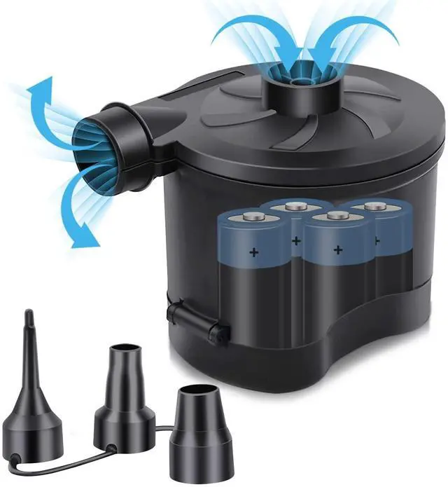 Main image of Electric Air Pump for Mattress, Air Pump for Inflatables with 3 Quick-Fill Nozzle, Inflator Deflator Pumps Rechargeable Battery Powered, Wireless Automatic Pump for Air Sofa Couch Bed Pool Toys
