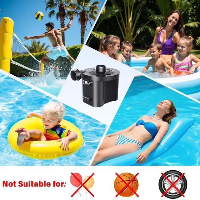 Alt view image 6 of 7 - Electric Air Pump for Mattress, Air Pump for Inflatables with 3 Quick-Fill Nozzle, Inflator Deflator Pumps Rechargeable Battery Powered, Wireless Automatic Pump for Air Sofa Couch Bed Pool Toys