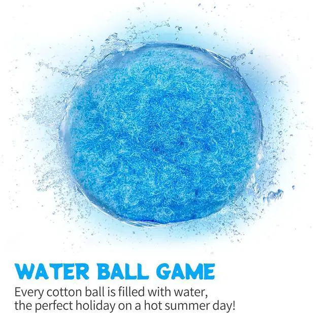 Alt view image 6 of 7 - 60PCS Reusable Water Balloons, Water Balloons.Cotton Water Balls, Water Splash Balls, Water Balloon Game, Summer Toys and Out, Water Balloons for Kids