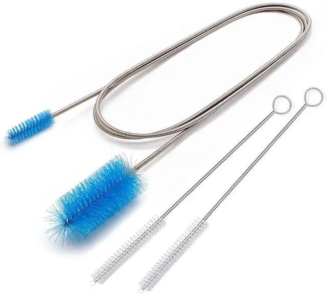 Main image of 67" Flexible Drain Brush Set, Double Ended Long Hose Pipe Cleaner with 2 Pcs 8.2" Straw Cleaning Brushes, Nylon Tube Cleaner Tool for Refrigerator Defrost, Aquarium Filter, Sink Drain