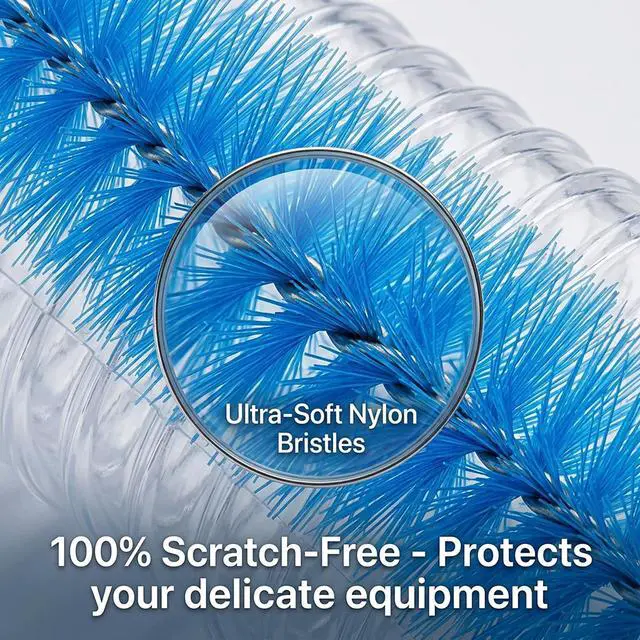 Alt view image 3 of 7 - 67" Flexible Drain Brush Set, Double Ended Long Hose Pipe Cleaner with 2 Pcs 8.2" Straw Cleaning Brushes, Nylon Tube Cleaner Tool for Refrigerator Defrost, Aquarium Filter, Sink Drain