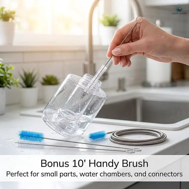 Alt view image 7 of 7 - 67" Flexible Drain Brush Set, Double Ended Long Hose Pipe Cleaner with 2 Pcs 8.2" Straw Cleaning Brushes, Nylon Tube Cleaner Tool for Refrigerator Defrost, Aquarium Filter, Sink Drain