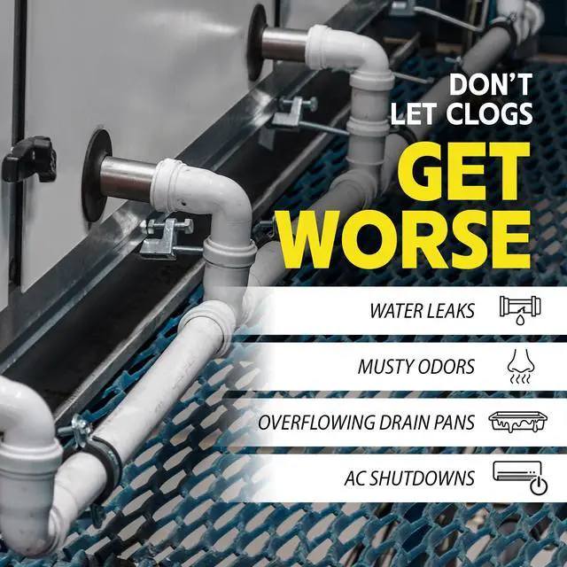 Alt view image 3 of 7 - AC Drain Line Cleaner Fast Acting Plant-Based Formula, Multi-Use HVAC Condensate & Air Conditioner Cleaning Liquid, Removes Buildup and Clears Clogged AC Lines, Up to 8 Uses, Made in USA, 16 oz