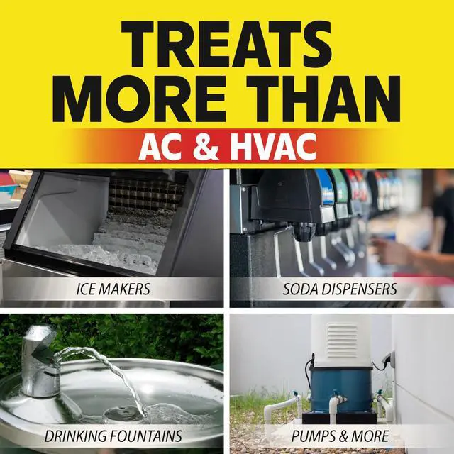 Alt view image 7 of 7 - AC Drain Line Cleaner Fast Acting Plant-Based Formula, Multi-Use HVAC Condensate & Air Conditioner Cleaning Liquid, Removes Buildup and Clears Clogged AC Lines, Up to 8 Uses, Made in USA, 16 oz