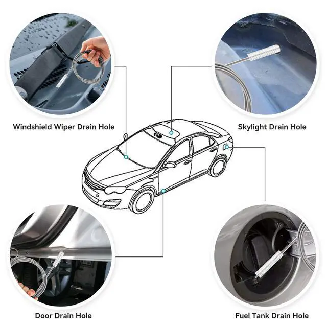 Alt view image 6 of 7 - 2 Pack 80 Inch Flexible Drain Brush, Sunroof Drain Cleaning Tool for Ice Maker, Refrigerator & AC Drain Line