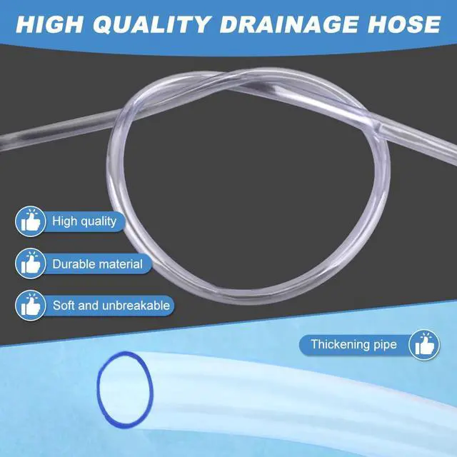 Alt view image 4 of 7 - 3/10Ft Air Conditioner Drain Hose,Portable AC Drain Hose Leak Proof Flexible Durable Drains Hoses for Mini Split,Window Air Conditioner Unit Parts,Hoses Connector and Clamp(3FT,COLOR:white)