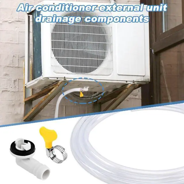 Alt view image 6 of 7 - 3/10Ft Air Conditioner Drain Hose,Portable AC Drain Hose Leak Proof Flexible Durable Drains Hoses for Mini Split,Window Air Conditioner Unit Parts,Hoses Connector and Clamp(3FT,COLOR:white)