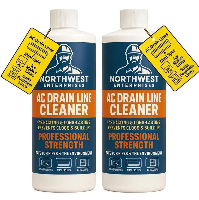 Main image of AC Drain Line Cleaner and Unclogger - Air Conditioner Cleaner Prevents Build-Up for AC Units, Dehumidifiers, Ice Machines, & More (16 ounces)