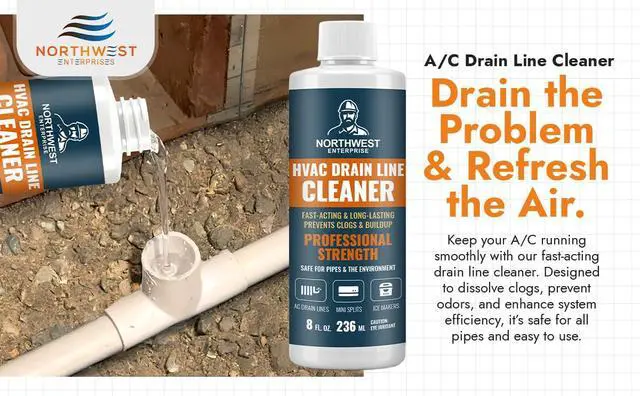 Alt view image 5 of 7 - AC Drain Line Cleaner - A/C Drain Line Cleaner and Unclogger - Air Conditioner Cleaner Prevents Build-Up for AC Units, Dehumidifiers, Ice Machines, & More (8 ounces)