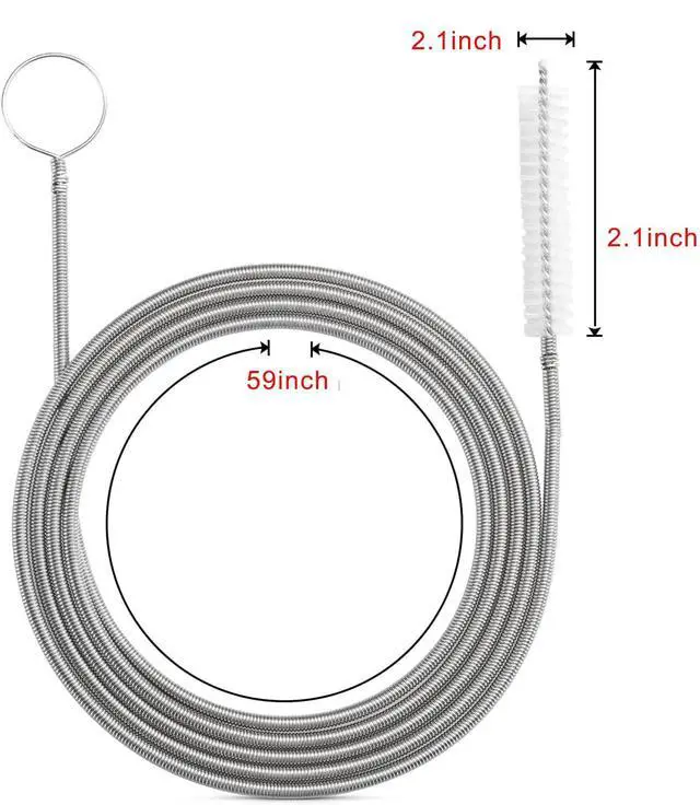 Alt view image 2 of 7 - 2 Pack 60 Inch Flexible Drain Brush, Sunroof Drain Cleaning Tool for Ice Maker, Refrigerator & AC Drain Line