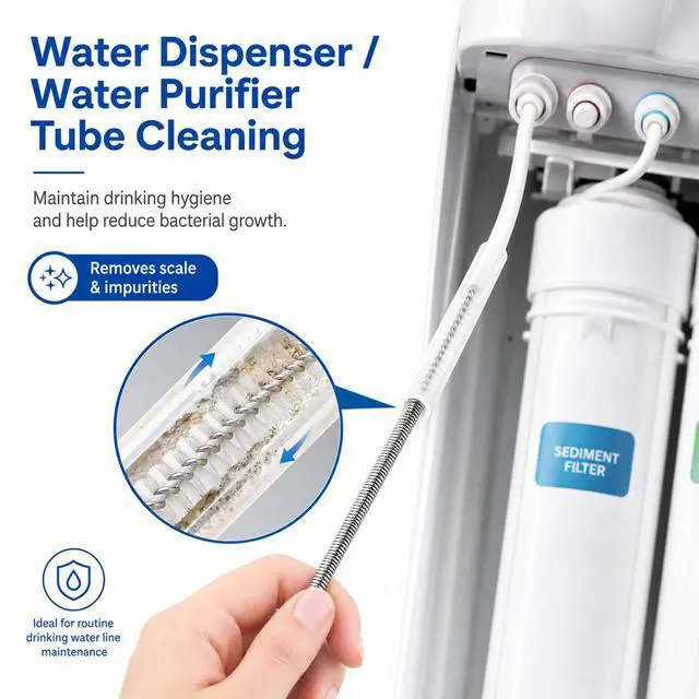 Alt view image 5 of 7 - 2 Pack 60 Inch Flexible Drain Brush, Sunroof Drain Cleaning Tool for Ice Maker, Refrigerator & AC Drain Line