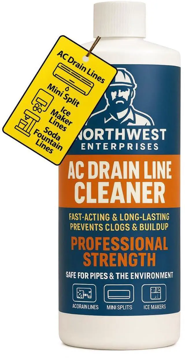 Main image of AC Drain Line Cleaner - A/C Drain Line Cleaner and Unclogger - Air Conditioner Cleaner Prevents Build-Up for AC Units, Dehumidifiers, Ice Machines, & More (8 ounces)