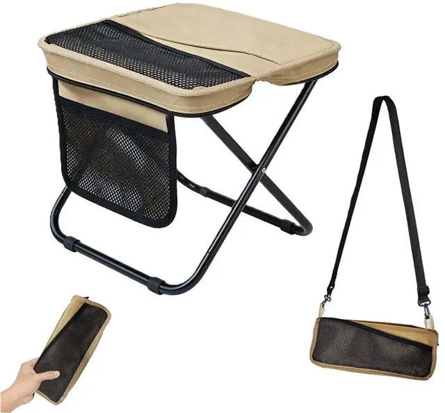 Main image of Portable Collapsible Stool Chair,Upgraded Folding Stool, Handbag-Style,Sturdy, Adjustable,Foldable Seat Stools for Outdoor Camping Fishing Hiking Queue up