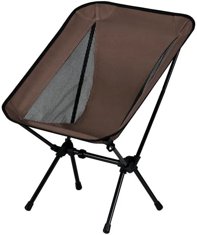 Main image of Lightweight Portable Essential Compact Camping Chair,Sturdy with X-Frame,120kg Capacity,Foldable with Carry Bag,Quick Setup for Outdoor,Hiking,Beach,Backpacking (Chestnut Brown)