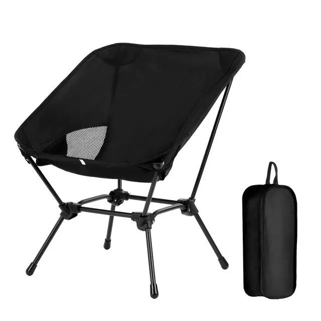 Main image of Camping Chair, Portable Lightweight Foldable Chair with 2-in-1 Height Adjustable Stable Square Frame, Quick Setup Outdoor Chair with Carry Bag for Hiking, Beach, Fishing, Motorcycle Travel
