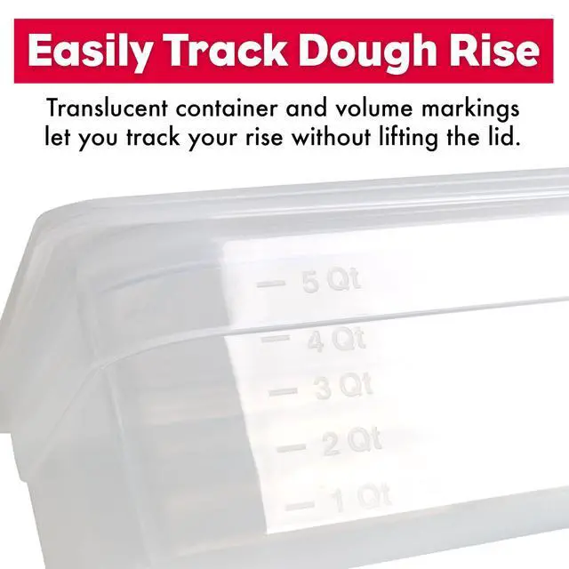 Alt view image 4 of 7 - Proofing Container With 6L Capacity, Fits Up to 3000 Grams of Dough Dough Rising Box for Bread, Sourdough & Pizza (Dishwasher Safe, BPA-Free)