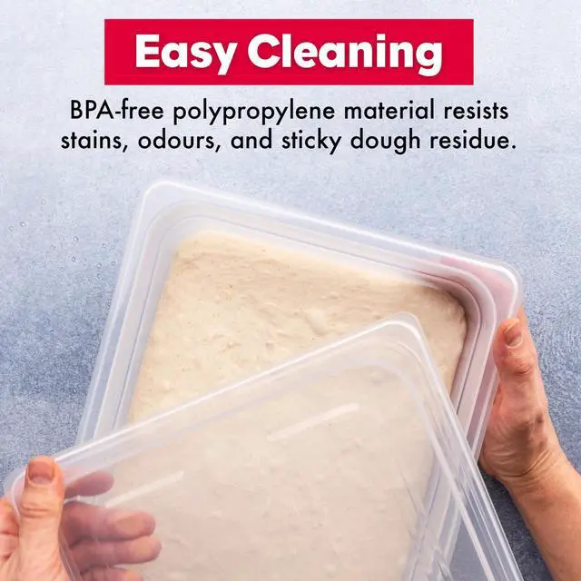 Alt view image 6 of 7 - Proofing Container With 6L Capacity, Fits Up to 3000 Grams of Dough Dough Rising Box for Bread, Sourdough & Pizza (Dishwasher Safe, BPA-Free)