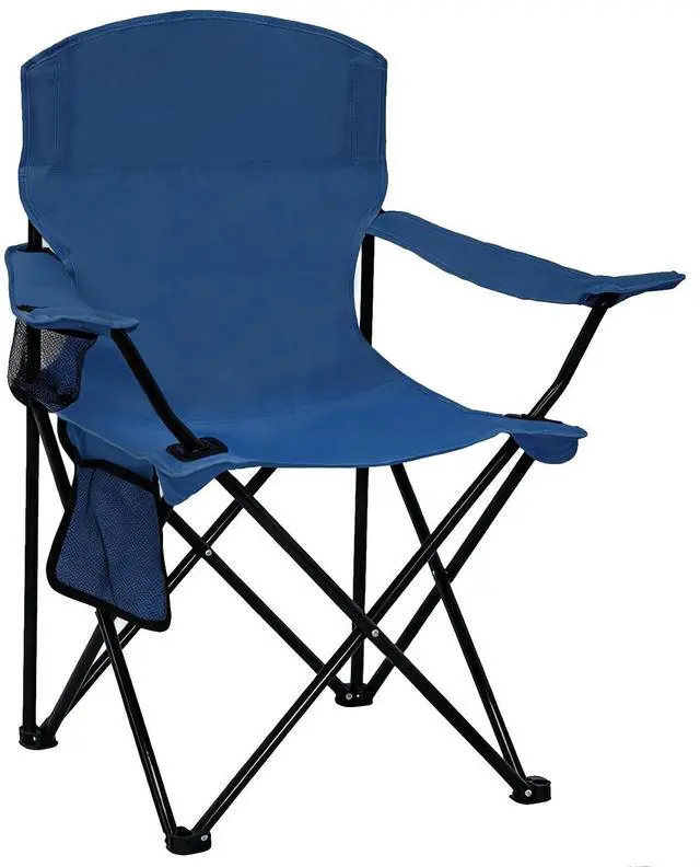 Main image of Folding Camping Chair with Cup Holder & Side Storage Bag 300lbs Capacity Lightweight High Back Portable for Beach, Picnic, Sport, Cyan