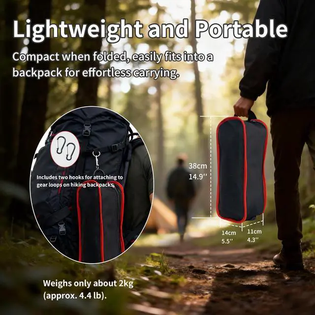 Alt view image 6 of 7 - Portable Folding Camping Chair with Carry Bag (Low backrest)