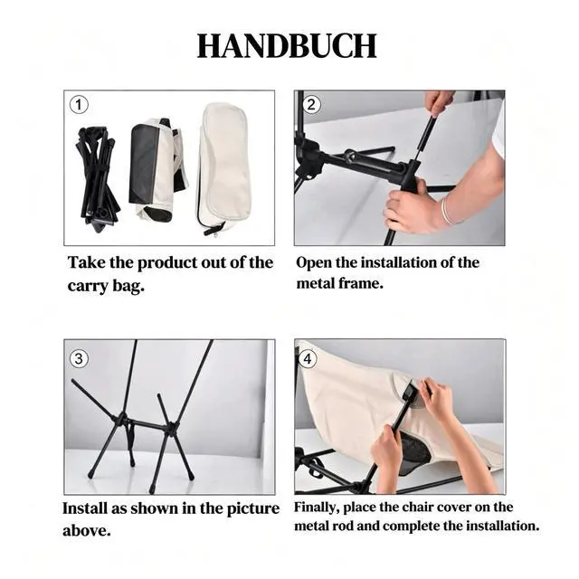 Alt view image 5 of 7 - Ultralight Camping Chairs Folding Outdoor: Portable Lightweight Camp Chair Foldable Compact Lawn Beach Chairs for Backpacking Hiking Fishing Picnic Camping Essentials with Carry Bag (01 Navy Blue)