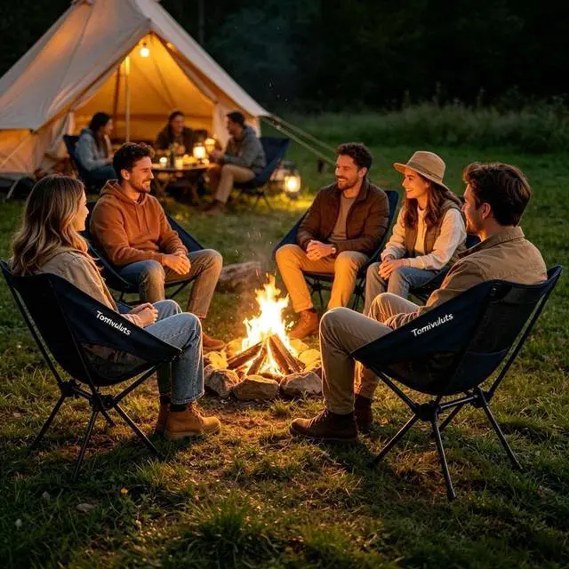 Alt view image 7 of 7 - Ultralight Camping Chairs Folding Outdoor: Portable Lightweight Camp Chair Foldable Compact Lawn Beach Chairs for Backpacking Hiking Fishing Picnic Camping Essentials with Carry Bag (01 Navy Blue)