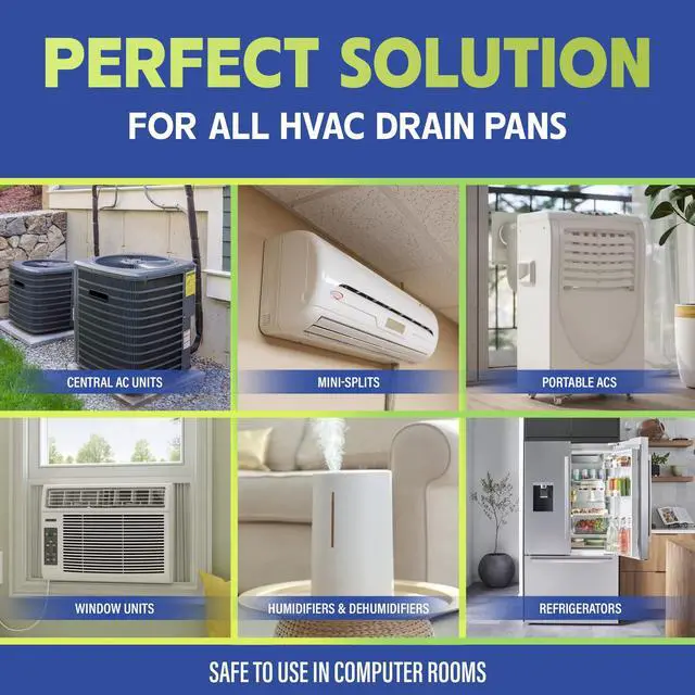 Alt view image 5 of 7 - HVAC Drain Line Cleaner- Prevents Odors, Keeps HVAC Drain Pan Clean, Prevents Overflow, No residue | One Tablet Lasts up to 4 Weeks