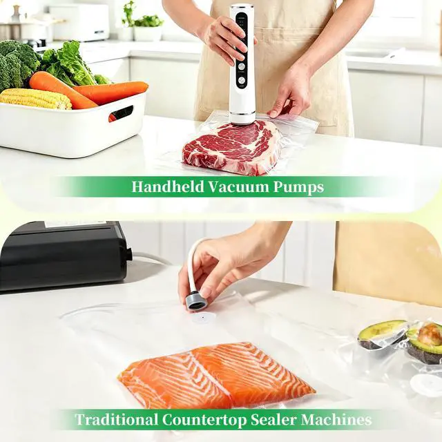 Alt view image 5 of 7 - 50 Pack Reusable Vacuum Sealer Bags for Food, 5 Assorted Sizes, BPA-Free Food Storage Bag for Sous Vide Cooking or Microwave Heating, Compatible with Handheld Sealer and Vac Sealer Machine