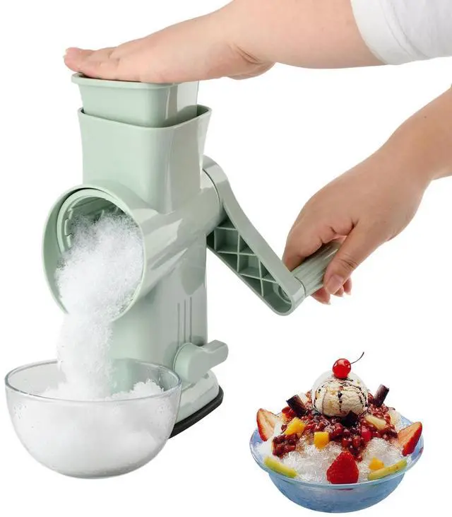 Main image of Home Use Rotary Ice Shaver with Handle Manual Hand Crank Snow Cone Maker Machine Qucik Shaved Ice Maker with Suction Feet, Premium Portable IceCrusher and Shaved IceMachine