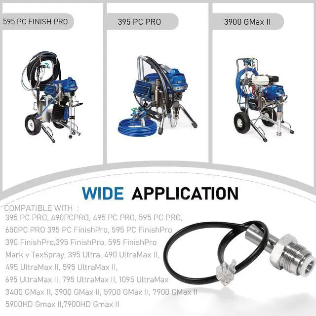 Alt view image 2 of 7 - 243222 Airless Sprayer Pressure Transducer Suitable for Graco Airless Paint Sprayers 190ES 390 395 490 495 595 695 795 1095 1595 3400 3900 5900 7900