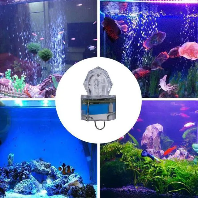 Alt view image 7 of 7 - LED Fishing Light (10-Pack) Underwater Deep Drop Lights Waterproof Diamond Tubular Underwater Fishing Lure Blue Light Attractants for Tuna Swordfish