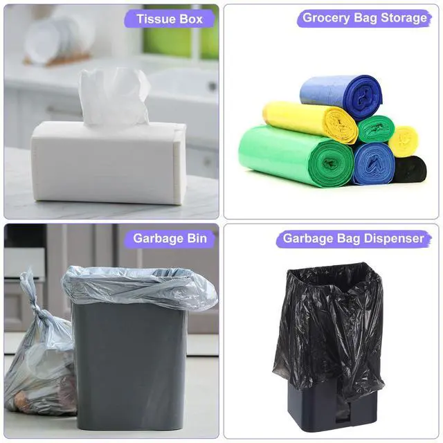 Alt view image 6 of 6 - Tissue Holder with Magnetic Bottom, Tissue Box Wall Mounted Tissue Dispenser Holder for Kitchen Bathroom Countertop Black