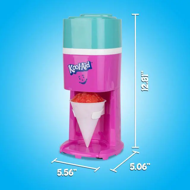 Alt view image 6 of 6 - Kool-Aid Shave Ice and Snow Cone Machine, Multi-Use Ice Shaver for Frozen Treats, Slushies, Snow Cones, and More Reusable Cup and Ice Mold, Stainless Steel Blades Sharkleberry