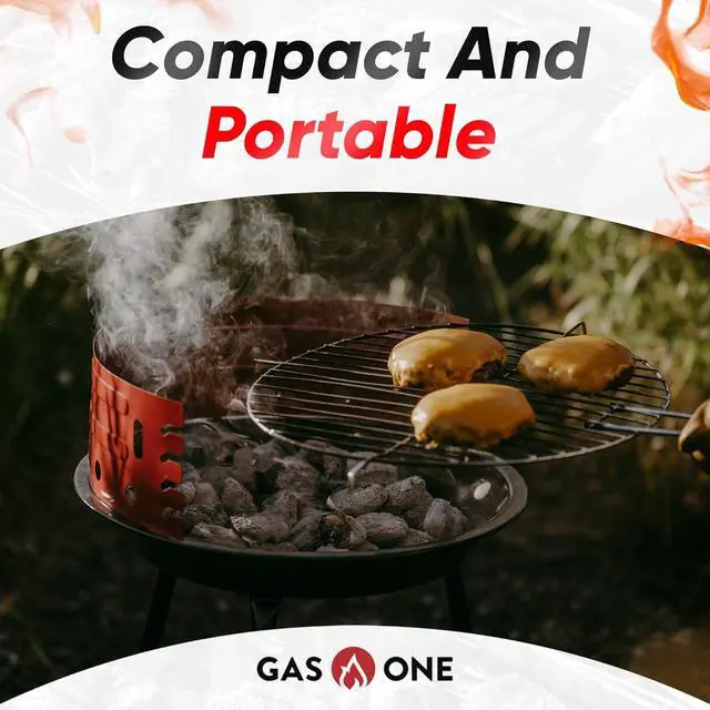 Alt view image 3 of 7 - Charcoal Grill Barbecue Grill with 4 Levels for Flame Control Dual Venting System Portable for Backyard, Camping, Boat, Red
