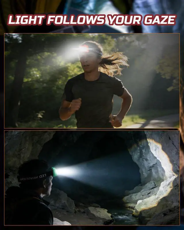 Alt view image 7 of 7 - Camping Headlamp Flashlight 4 Pack, Outdoor Battery Powered Head Lamp Gear for Running, Reading, Hiking, Walking, Climbing, Fishing, Hunting, Jogging, Headlight Multipack for Adults, Kids