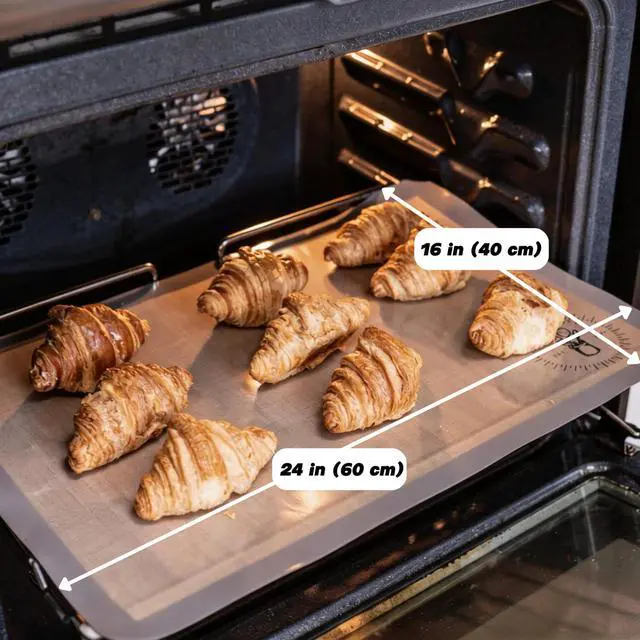 Alt view image 2 of 7 - Silicone Baking Mats, Full size, Baking Sheet Liners, Pack of 2, Oven Safe, 16 x 24 inch (40x60 cm), Non-Stick, Silicone Baking Sheet Liner, Perfect For Baking Macarons Cookies And Cakes