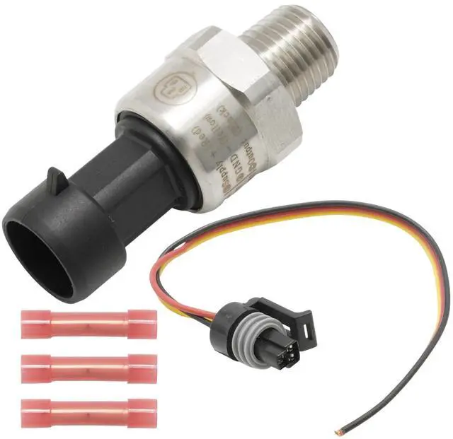 Main image of 150 Psi Oil Fuel Pressure Sensor Transducer with Harness Kit, 1/4" NPT Thread Stainless Steel, Replacement for Oil Air Fuel Gas Water