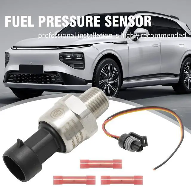 Alt view image 7 of 7 - 150 Psi Oil Fuel Pressure Sensor Transducer with Harness Kit, 1/4" NPT Thread Stainless Steel, Replacement for Oil Air Fuel Gas Water