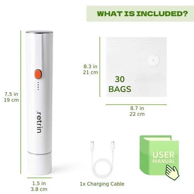 Alt view image 7 of 7 - Handheld Cordless Vacuum Sealer for Food Portable Travel Vacuum Sealer with Reusable Vacuum Seal Bags One-Touch Operation Keeps Food Fresh Up to 5X Longer (sealer + 30 bags)