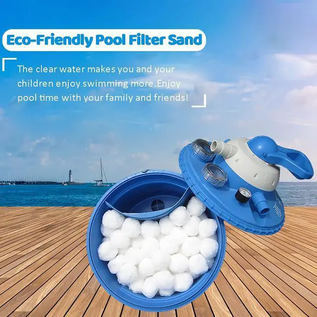 Alt view image 2 of 6 - 3.4lbs Pool Filter Balls for Sand Filter Pump for Above Ground Pool, Equals 120 lbs Pool Filter Sand, Reusable Filter Balls Replace Pool Filter Sand