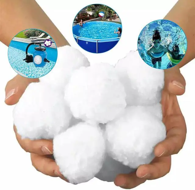 Alt view image 3 of 6 - 3.4lbs Pool Filter Balls for Sand Filter Pump for Above Ground Pool, Equals 120 lbs Pool Filter Sand, Reusable Filter Balls Replace Pool Filter Sand