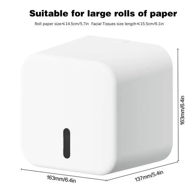 Alt view image 5 of 6 - Toilet Paper Holder Self Adhesive, with Cover, Cat Proof, Waterproof