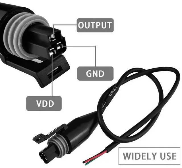 Alt view image 3 of 7 - 100PSI Pressure Transducer Sensor, 1/8-27NPT Thread Stainless Steel Pressure Sensor 0.5-4.5V, Fuel Oil Pressure Transducer Sensor with Connector Harness for Gas, Water, Air