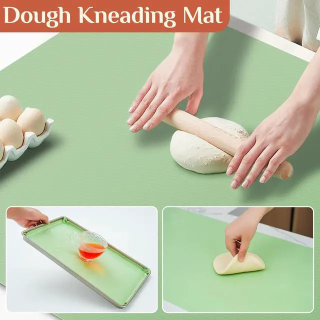 Alt view image 5 of 7 - Silicone Baking Mat, 12 IN x 6 FT Free Cutting Baking Sheet,Non-Stick Reusable Dough & Pastry Mat,Non-Slip Silicone Mat Roll for Air Fryer Liner,Freeze Dryer,Oven Baking Pan,Kitchen Counter
