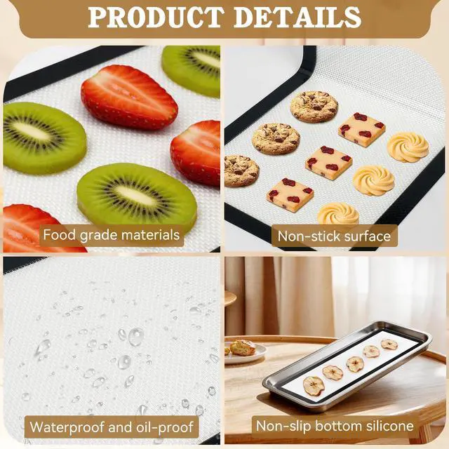 Alt view image 3 of 6 - Silicone Baking Mats for Harvest Right Freeze Dryer Trays, Small/Medium/Large, Food-Safe Non-Stick Freeze Drying Mats, Heat Resistant Reusable Oven Liners, Small-4PCS
