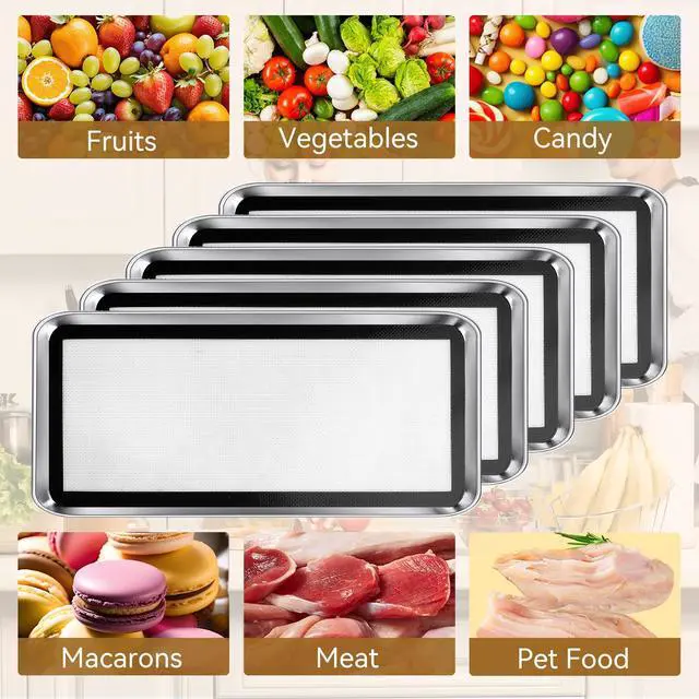 Alt view image 6 of 6 - Silicone Baking Mats for Harvest Right Freeze Dryer Trays, Small/Medium/Large, Food-Safe Non-Stick Freeze Drying Mats, Heat Resistant Reusable Oven Liners, Small-4PCS